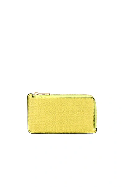 Shop Loewe Anagram Anagram Coin Cardholder In Lime Yellow