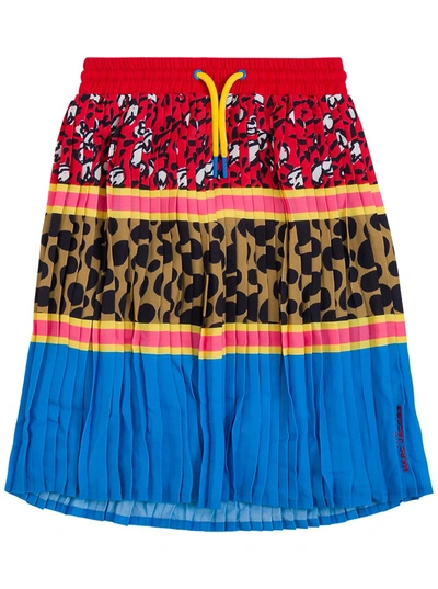 Shop The Marc Jacobs Kids Pleated Drawstring Skirt In Multi