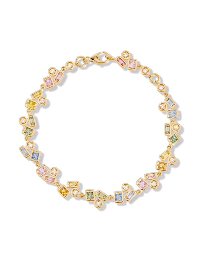 Shop Suzanne Kalan 18kt Yellow Gold Pastel Sapphire Inlay Bracelet