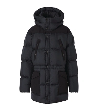 Shop Burberry Hooded Puffer Jacket In Grey