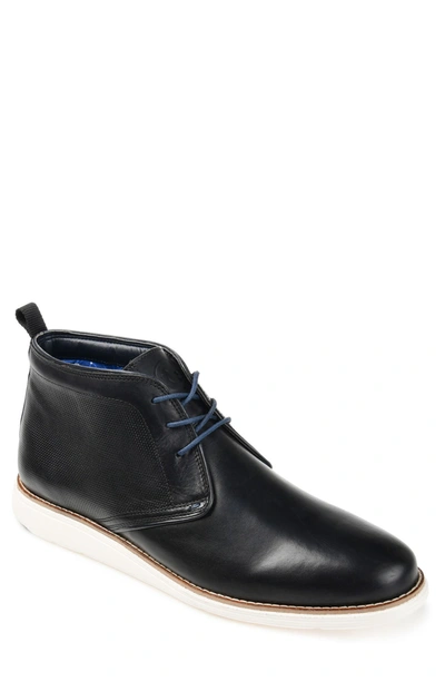 Shop Thomas & Vine Cutler Perforated Leather Chukka Boot In Black