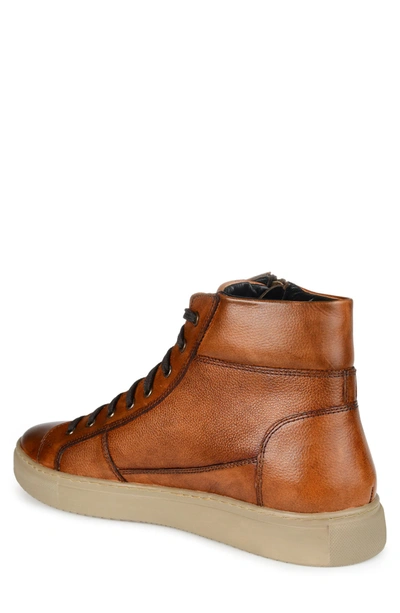 Shop Thomas & Vine Xander High Top Leather Sneaker In Brown