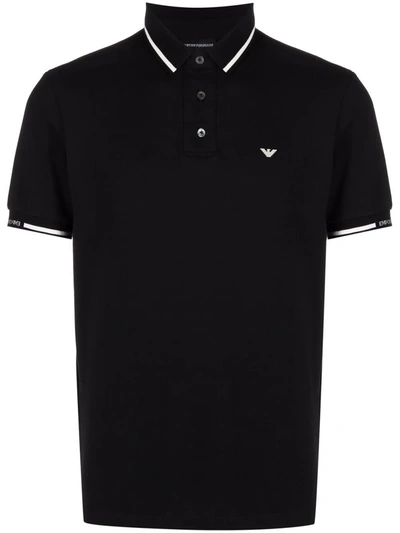 Shop Emporio Armani Ea Polo Shirt In 黑色