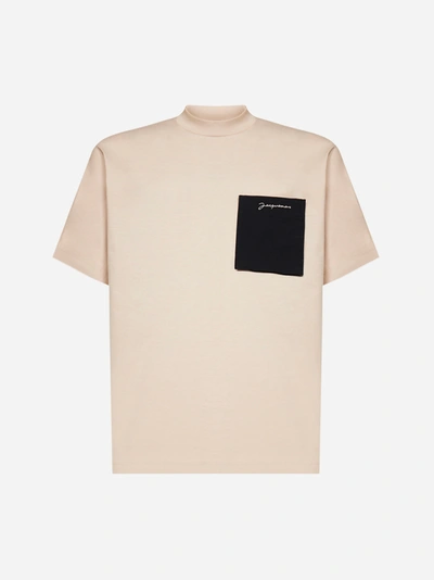 Shop Jacquemus Yeru' Logo-chest Pocket Cotton T-shirt