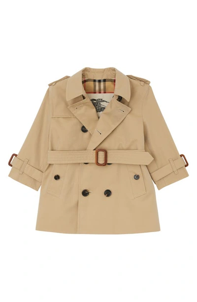 Gabardine Trench Coat in Honey