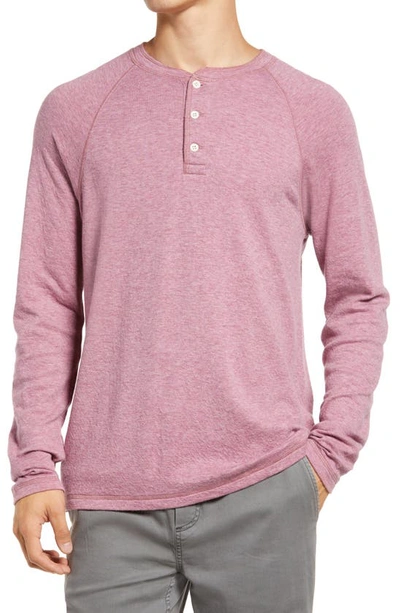Shop Faherty Cloud Henley In Berry Heather