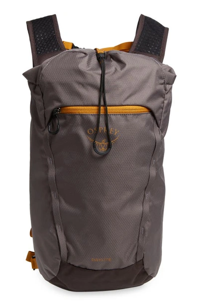 Shop Osprey Daylite Cinch Backpack In Ash/ Mamba Black