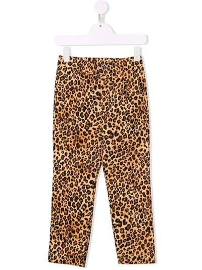 Caroline Bosmans Animal-print Straight-leg Trousers In Neutrals