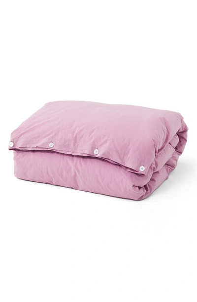 Tekla Organic Cotton Percale Duvet Cover In Mallow Pink | ModeSens