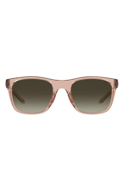 Shop Under Armour 55mm Square Sunglasses In Cryspink / Brown Gradient
