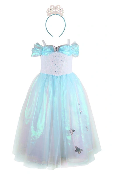 Shop Zunie Kids' Tabitha Fairy Tale Dress In Blue