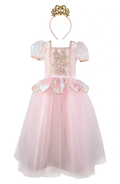 Shop Zunie Kids' Cora Fairy Tale Dress In Baby Pink
