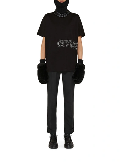 Shop Givenchy Barbed Wire Vintage Oversized T-shirt In Black