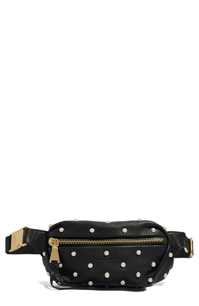 Shop Aimee Kestenberg Milan Belt Bag In Black With Pearls