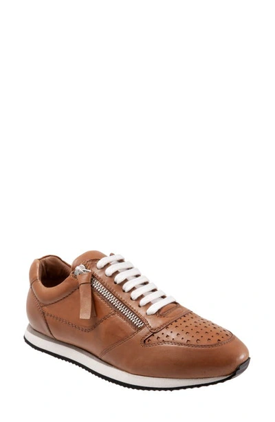 Shop Trotters Infinity Leather Sneaker In Luggage