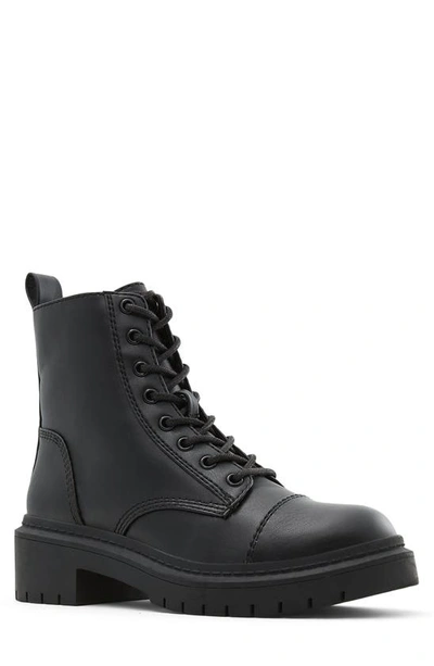 Shop Aldo Goer Cap Toe Combat Boot In Black