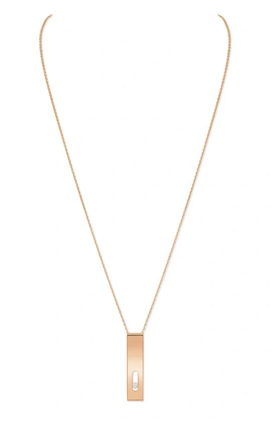 Shop Messika Move Joaillerie Diamond Pendant Necklace In Rose Gold