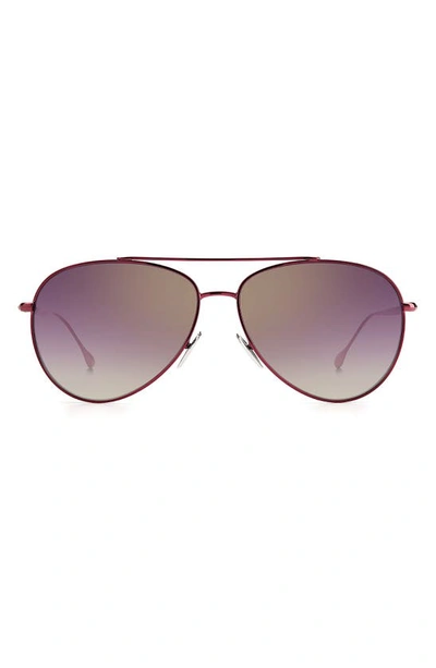 Shop Isabel Marant 60mm Gradient Aviator Sunglasses In Burgundy