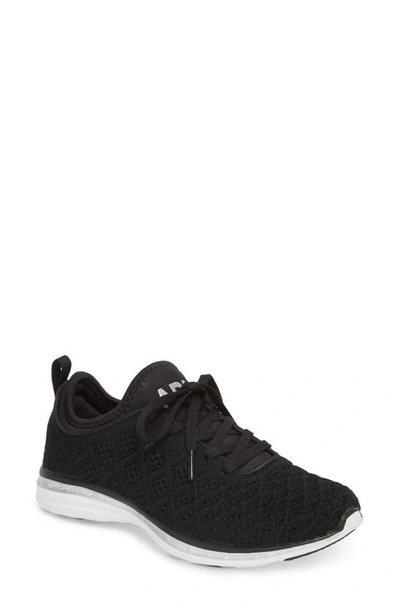Apl Athletic Propulsion Labs Techloom Phantom 3d Mesh And Neoprene Sneakers In Black/ Metallic Silver