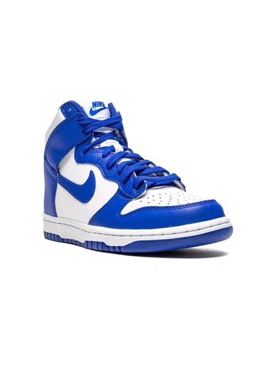 Shop Nike Dunk High "game Royal" Sneakers In White