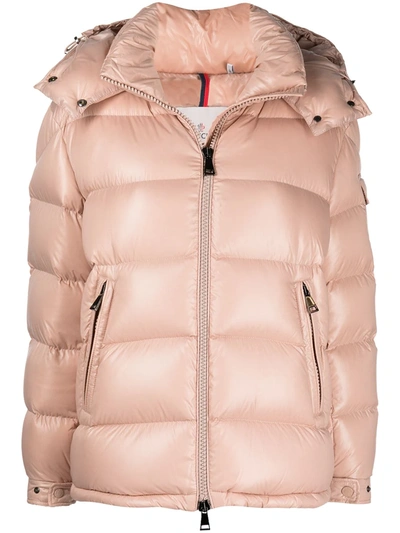 Shop Moncler Maire Padded Hooded Down Jacket In Pink
