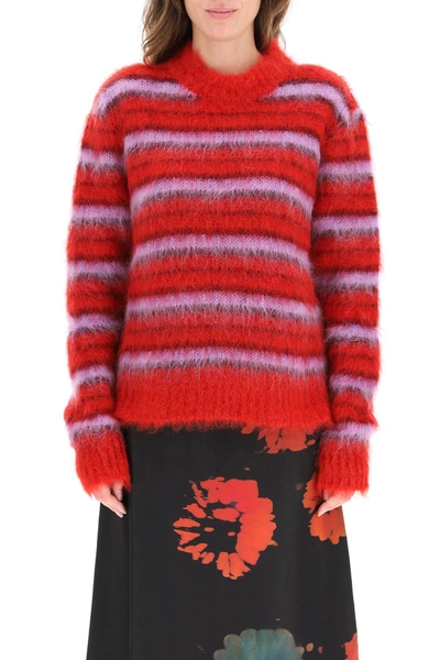 Shop Marni Mohair Sweater In Mixed Colours