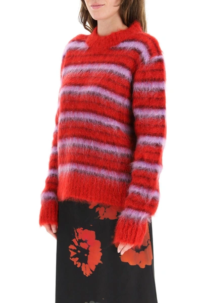 Shop Marni Mohair Sweater In Mixed Colours