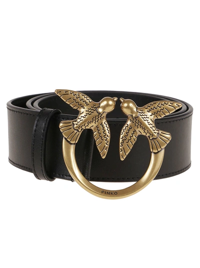 PINKO LOVE BERRY HIPS SIMPLY BELT H4 1H20X4.Y6XT Z99 NERO LIMOUSINE