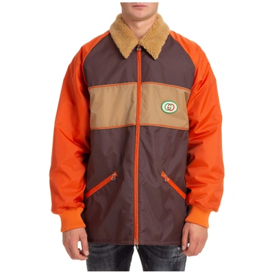 Shop Gucci Tread Slick Jacket In Arancione