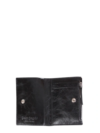 Shop Palm Angels Leather Wallet In Black