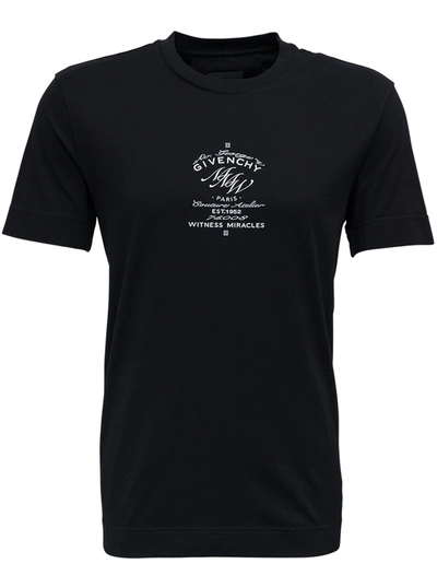 Shop Givenchy Black Jersey T-shirt With Print