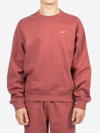 Shop Nike Lab Nrg Soloswoosh Fleece In Red