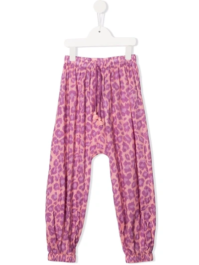 Shop Zimmermann Leopard-print Drop-crotch Trousers In Pink