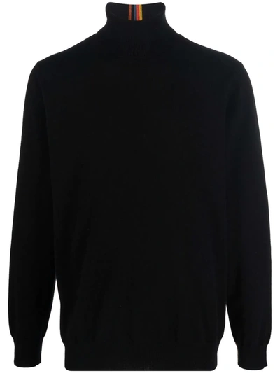 Shop Paul Smith Cashmere Roll-neck Jumper In Black