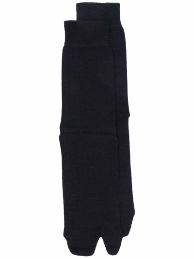 Maison Margiela Tabi Knee-high Socks In Blue