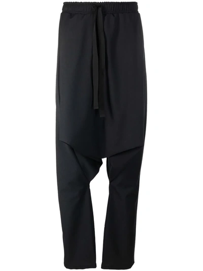 Shop Alchemy Drop-crotch Drawstring Trousers In Black