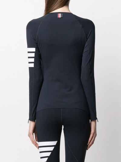 Shop Thom Browne 4-bar Compression Long Sleeve Top In Mixed Colours