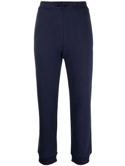 Shop Apc Low-rise Drawstring Sweatpants In Blau