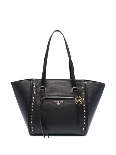 Shop Michael Kors Stud-embellished Tote Bag In Schwarz