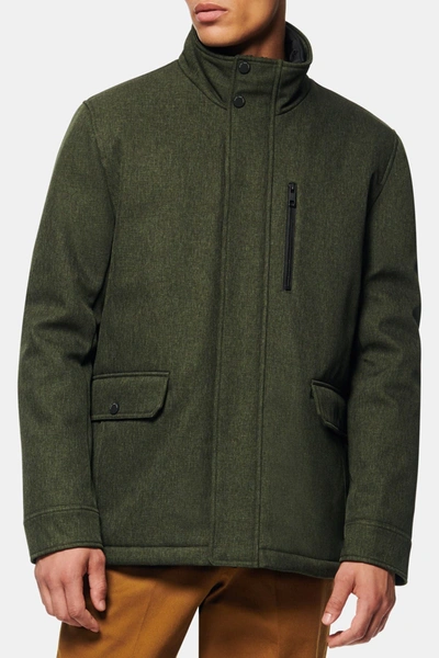 Shop Andrew Marc Mullins Quilted Bib Jacket In Olive