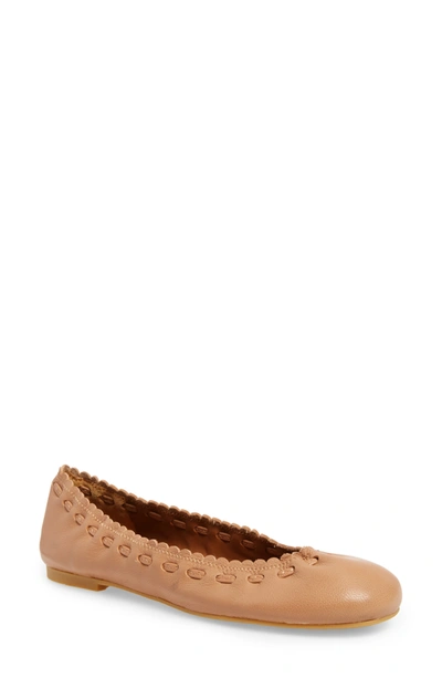 Shop See By Chloé 'jane' Ballerina Flat In Nude