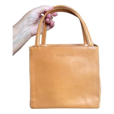 Pre-owned Sergio Rossi Leather Handbag In Orange