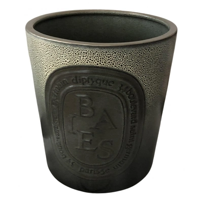 Pre-owned Diptyque Ceramic Candle In Grey
