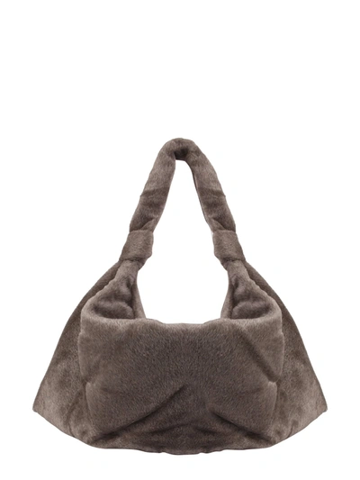 Shop Lemaire Large Hairy Tote Bag In Marrone