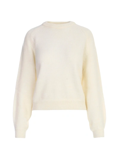 Shop Essentiel Antwerp Aslipo Round Neck Sweater In Off White