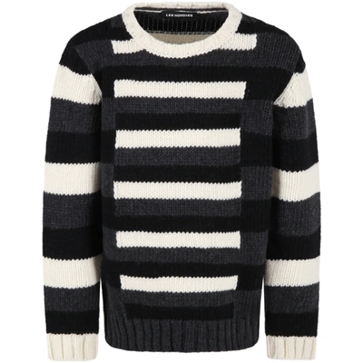 Shop Les Hommes Multicolor Sweater For Boy With Stripes