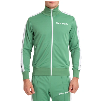 Shop Palm Angels Bear Zip-up Sweatshirt In Verde