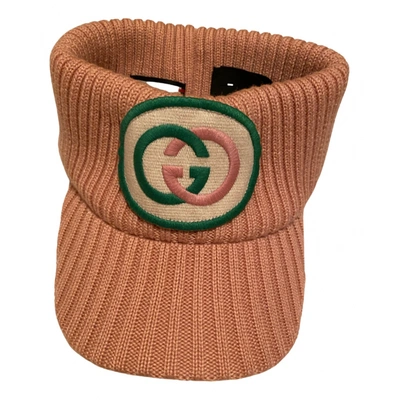 Pre-owned Gucci Wool Cap In Pink