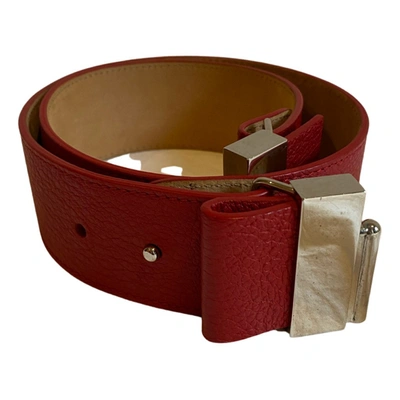 Pre-owned Balenciaga Leather Belt In Red
