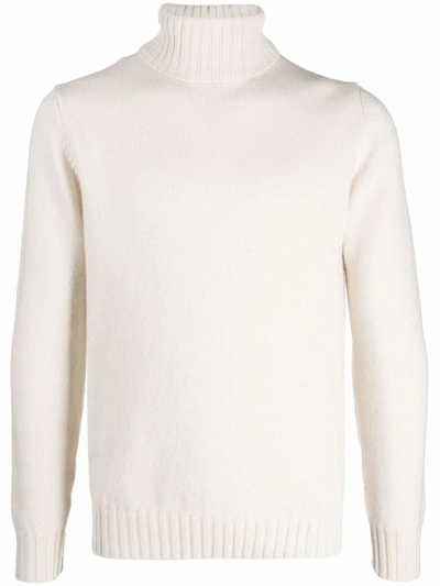 Shop Dell'oglio Roll-neck Cashmere Jumper In 中性色